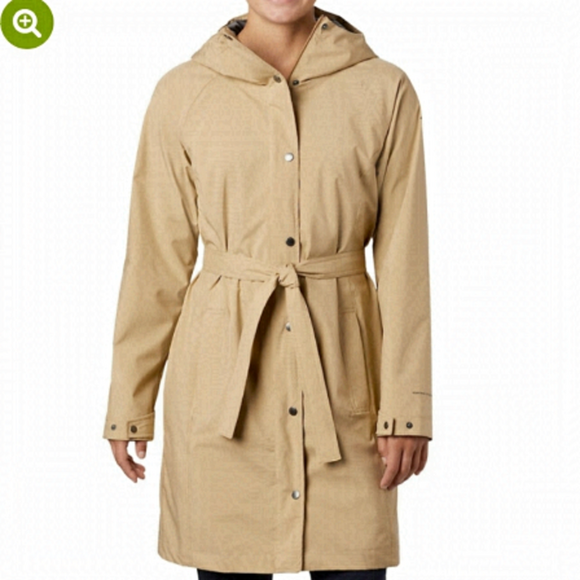Columbia Jackets & Blazers - Columbia Here And There Long Trench Waterproof Tie Waist Rain Jacket